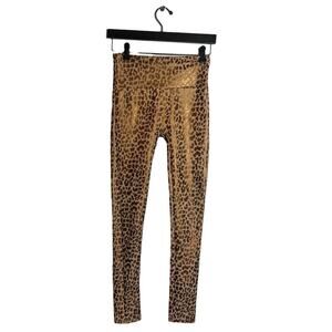 Funari New York eco couture metallic leopard leggings Sz XS/S